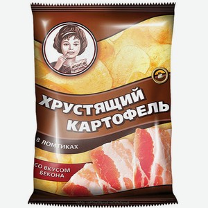 Чипсы Хрустящий картофель в ломтиках Бекон, 40г Россия
