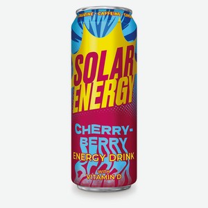 Напиток энергетический Solar Cherry-Berry, 430 мл