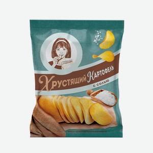 Чипсы Хрустящий картофель в ломтиках c солью, 70г Россия