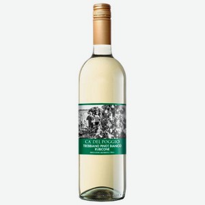 Вино Cа  Del Poggio Trebbiano-Pinot Bianco белое сухое 11.5%, 750мл