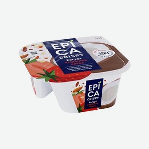 Йогурт Epica Crispy клубника кокос 7.3%, 138г