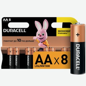 Батарейки Duracell LR6 AA, 8шт