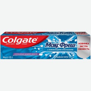 Зубная паста Colgate Макс Фреш Взрывная мята с освежающими кристаллами для свежего дыхания и защиты от кариеса, 100мл