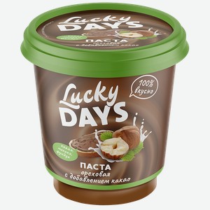 Паста ореховая LUCKY DAYS с какао, 350г