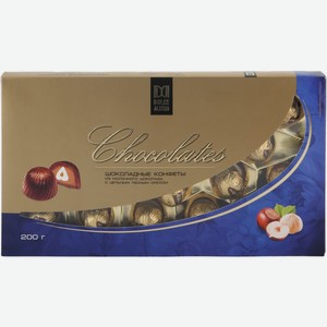 Конфеты DOLCE ALBERO Шоколадные из молочного шоколада с цельным лесным орехом, Россия, 200 г