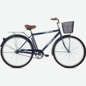 Велосипед FOXX Fusion (2021), городской (взрослый), рама 20 , колеса 28 , синий, 16.9кг, с корзиной [28shc.fusion.20bl2]