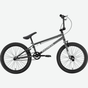 Велосипед STARK Madness BMX 1 (2022), BMX (взрослый), рама 9 , колеса 20 , серый/серебристый, 12.5кг [hq-0005142]