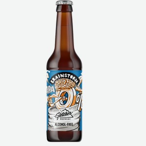 Пиво Brainstorm Apa безалкогольное, 0.33л