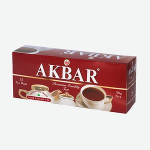 Чай Akbar Mountain Fresh черный пакетированный, 25 x 2г