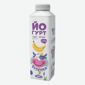 Йогурт питьевой Телушка банан 1% 500 мл