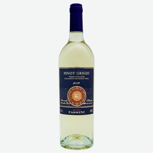 Вино ФАССИНИ Пино Гриджио белое, сухое, 0.75л