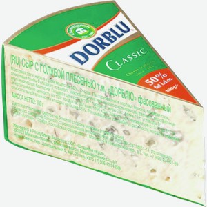 Сыр ДОРБЛЮ с голубой плесенью, 50%, 0.1кг