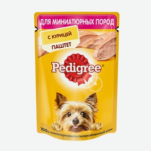 Kорм для собак PEDIGREE®, для маленьких пород, паштет с курицей, 80г