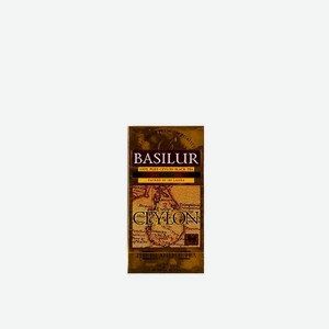 Чай Basilur Голд Лист цейлона черный 25 пакетиков 0.05кг