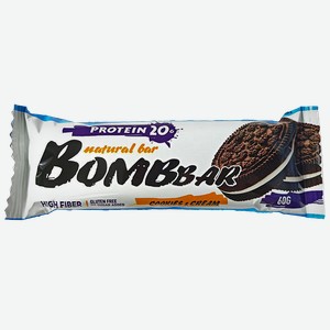 Батончик BOMBBAR неглазированный печенье-крем, 60г