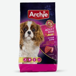 Сухой корм Archie Premium для собак мелких пород с говядиной 2,2кг (Окей)