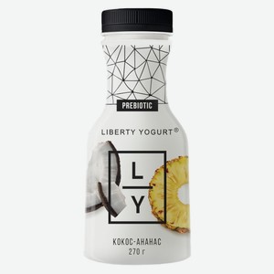 БЗМЖ йогурт Liberty Yogurt ананас/личи/кокосом 2% 270г