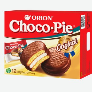 Пирожное Choco Pie Печенье в глазури, 12 шт., 360 г
