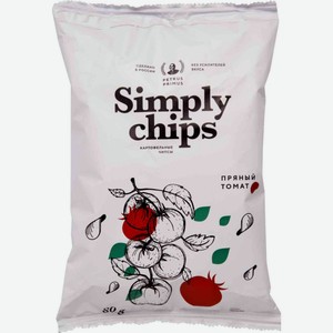 Чипсы картофельные Simply Chips Пряный томат, 80 г