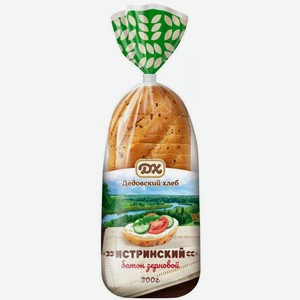 Батон зерновой Дедовский хлеб Истринский нарезанный, 300 г