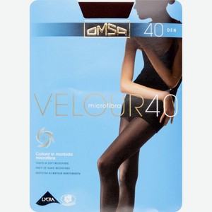 Колготки женские Omsa Velour микрофибра цвет: moro/шоколад размер 4, 40 den