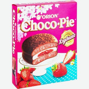 Пирожное Choco Pie Orion Клубника, 360 г