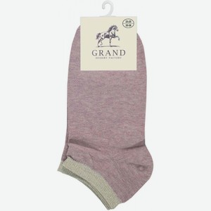 Носки женские Гранд цвет: светло-сиреневый меланж, резинка с люрексом, размер 23-25 (35-38)