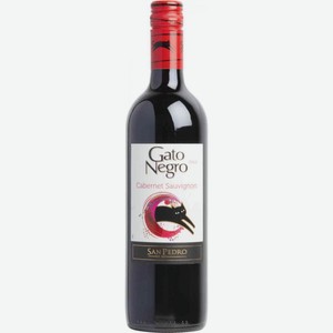 Вино Gato Negro Cabernet Sauvignon красное полусухое 13 % алк., Чили, 0,75 л