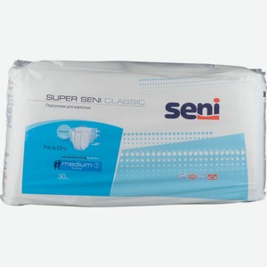 Подгузники для взрослых Super Seni Classic medium 2 (75-110 см), 30 шт.