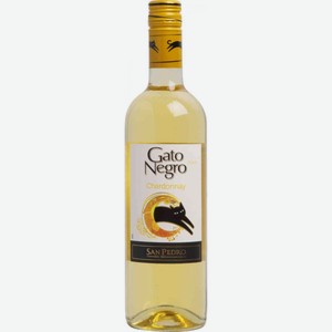 Вино Gato Negro Chardonnay белое сухое 12,5 % алк., Чили, 0,75 л