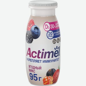 Продукт кисломолочный ACTIMEL с цинком Ягодный микс 1,5% без змж, Россия, 95 г