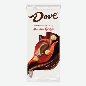 Молочный шоколад Dove с цельным фундуком, 90г