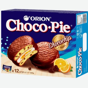 Пирожное Choco Pie c апельсиновым джемом и шоколадной крошкой, 360г