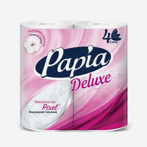 Туалетеная бумага Papia Deluxe белая 4-сл., 4шт