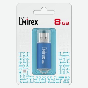 Флешка Unit USB 2.0 13600-FMUAQU08 8Gb Синяя Mirex