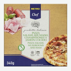 METRO Chef Пицца Салями, ветчина и грибы замороженная 27см, 340г