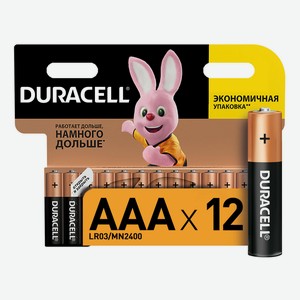 Батарейки Duracell Basic AАA 12 шт