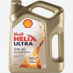 Масло моторное синтетическое Shell helix ultra 5w/40 4л