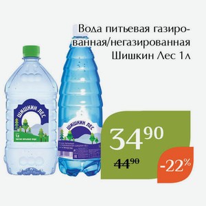 Вода питьевая негазированная Шишкин Лес 1л
