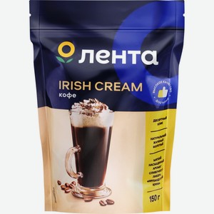 Кофе молотый ЛЕНТА Irish cream натур. жареный м/у, Россия, 150 г