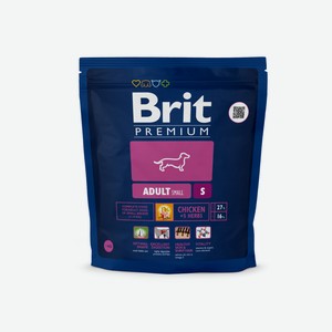 Корм для собак маленьких пород (1-10 кг) Brit Premium Adult S, 1 кг