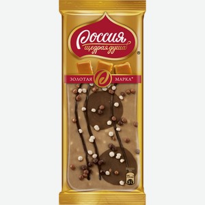 Шоколад молочный Россия щедрая душа Золотая Марка Дуэт в карамельном 85г