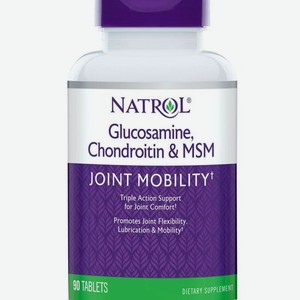 Natrol Глюкозамин Хондроитин и МСМ  Glucosamine Chondroitin MSM 90 табл