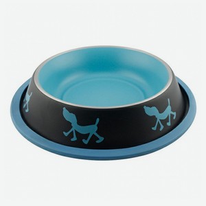 Миска Foxie Uni-Tinge Non Skid Bowl металлическая голубая с нескользящим дном 700 мл