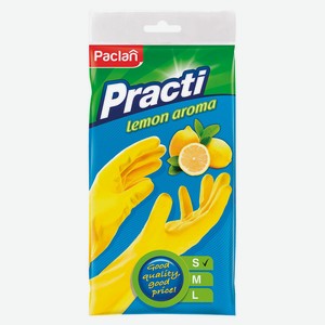 Перчатки PACLAN с ароматом лимона резиновые S