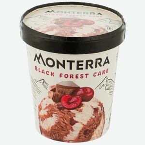 БЗМЖ Мороженое Monterra Black Forest Cake вишня/шоколад ведерко 300 г