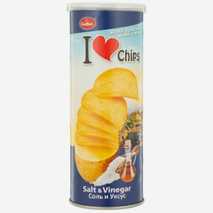 Чипсы I love chips Уксус и Соль в тубе 70 г (Окей)