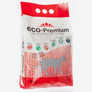Наполнитель древесный без запаха ECO Premium GREEN 5л