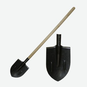 Лопата штыковая (рельсовая сталь) с черенком 1с