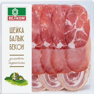 Мясо Ассорти с/к Велком шейка, балык, бекон 150 г